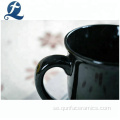 Modetryckt kaffe kreativt anpassat svart keramik kopp